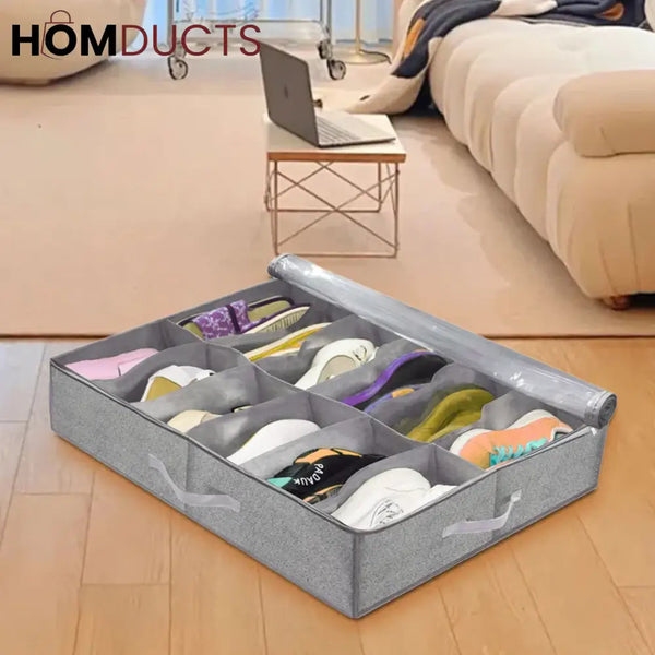 Non Wooven Under Bed Shoes Organizer