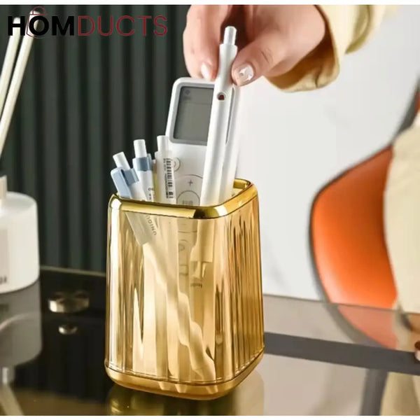 Nordic Elegance Makeup Brush Holder | Stylish Desk Organizer
