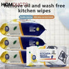 Oil & Grease Remover Kitchen Cleaning Wipes – Wash Free & Gentle on Hands
