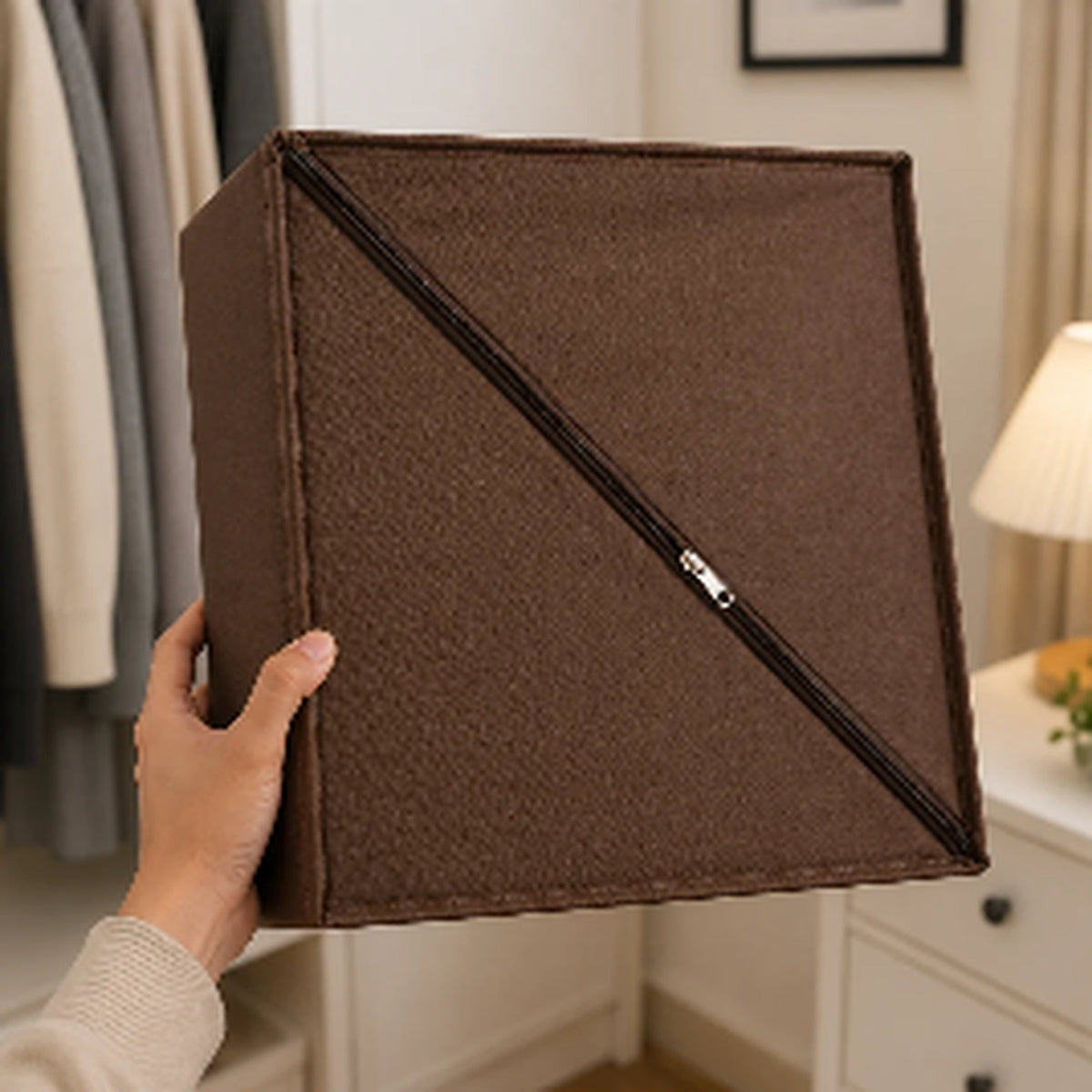 Compartment organizer in use