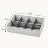 8-grid organizer dimensions