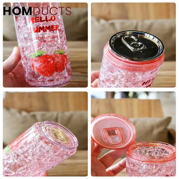 Kawaii Outdoor Water Bottle - Can-Shaped with Leak-Proof Lid & BPA-Free