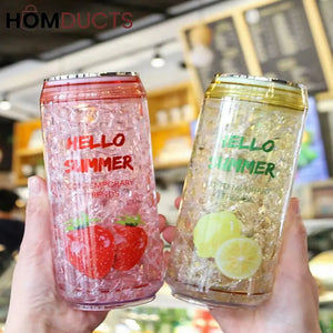 Kawaii Outdoor Water Bottle - Can-Shaped with Leak-Proof Lid & BPA-Free