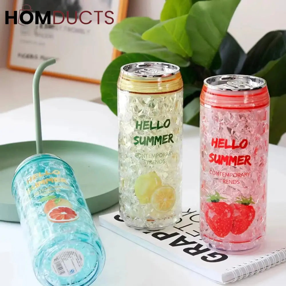 Kawaii Outdoor Water Bottle - Can-Shaped with Leak-Proof Lid & BPA-Free