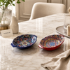 Premium 9.5-Inch Oval Decorative Ceramic Bowl
