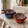 Premium 9-Inch Deep Double Handle Ceramic Bowl