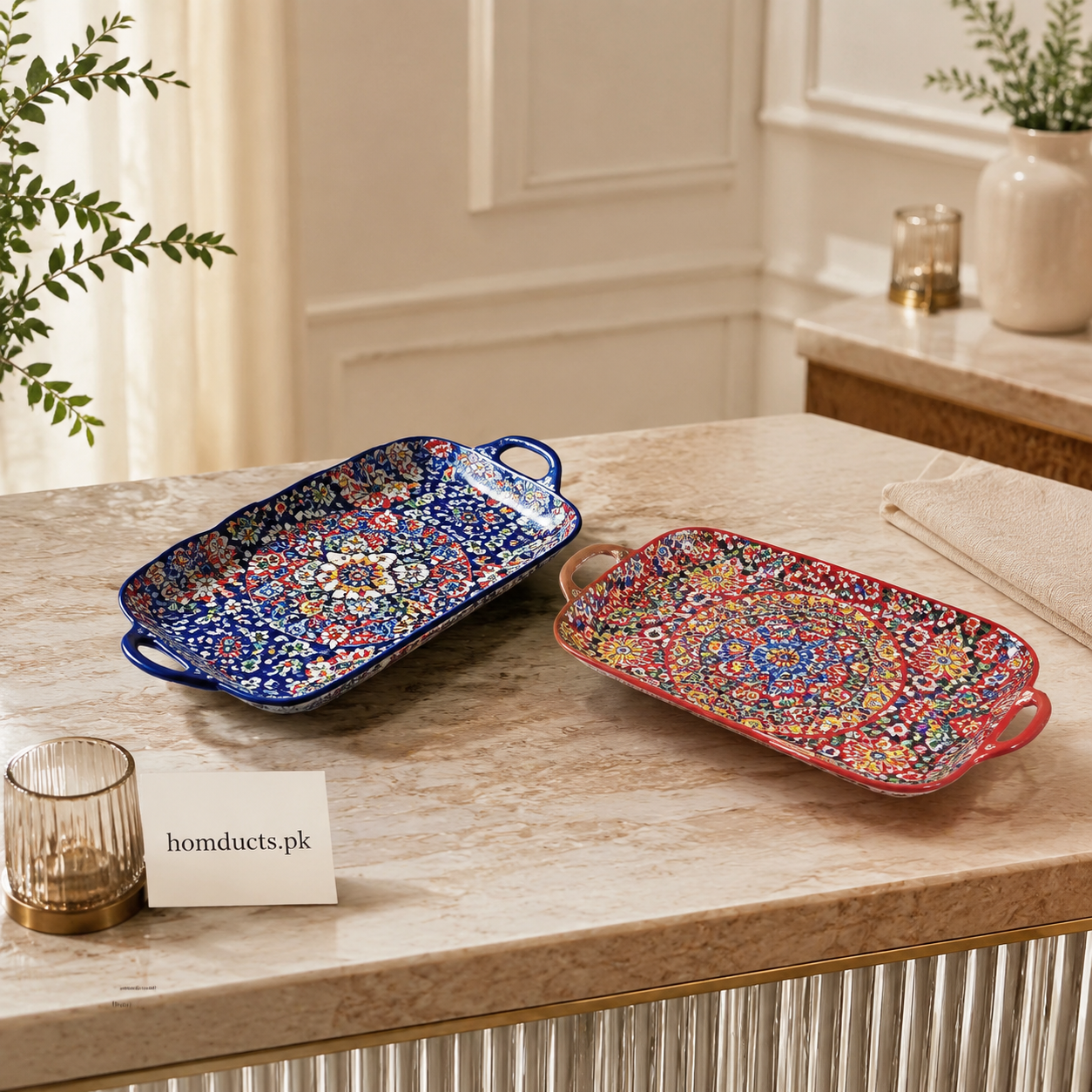 Premium 13-Inch Rectangular Ceramic Serving Dish