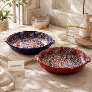Premium 8-Inch Decorative Ceramic Deep Plate
