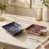 Premium Ceramic Fries Dish with Sauce Compartment