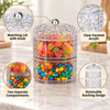 2-Tier Clear Acrylic Snack & Candy Jar with Lid feature details