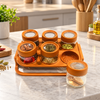 6-Piece Spice Jar Set with Handled Organizer Tray lifestyle image