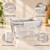Clear Acrylic Airtight Food Storage Container with Locking Lid feature details