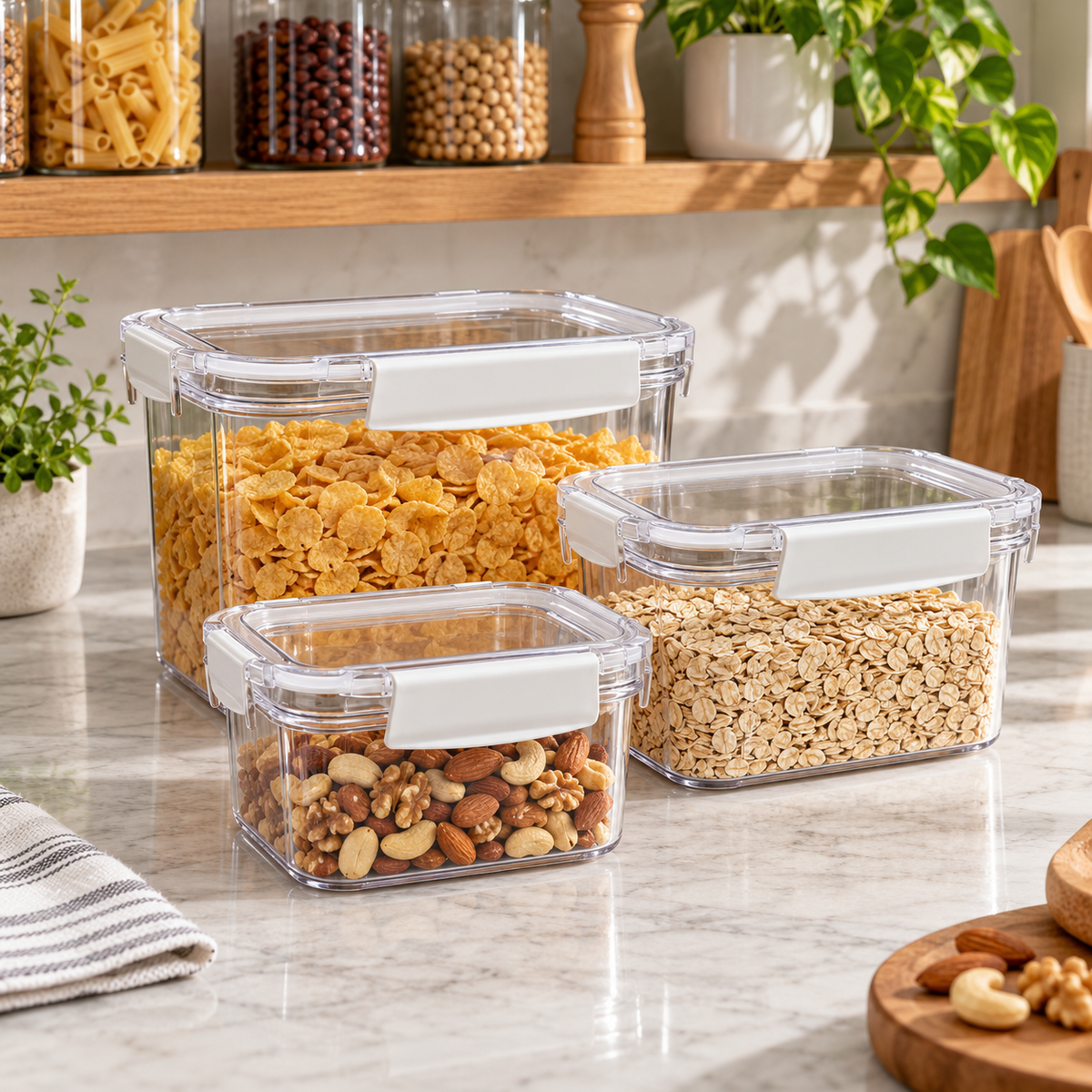 Clear Acrylic Airtight Food Storage Container with Locking Lid lifestyle image