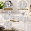 50cm Wall-Mounted Acrylic Over-Sink Organizer Shelf feature details
