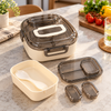 Multi-Layer Lunch Box with Detachable Compartment & Spork lifestyle image