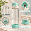 Bosheng 480ml Glass Water Bottle with Flip-Top Lid feature details