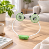 Panda dual-head wearable neck fan
