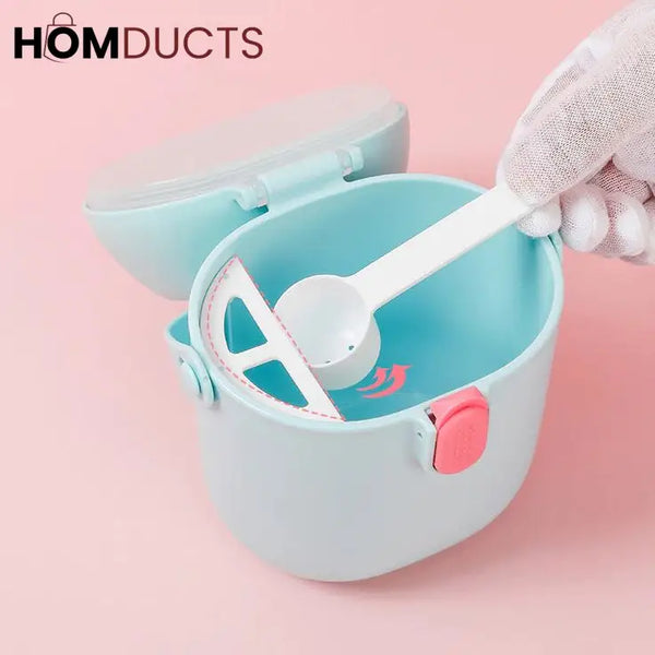 Pastel Baby Formula Dispenser with Scoop – Airtight & Portable Milk Powder Container