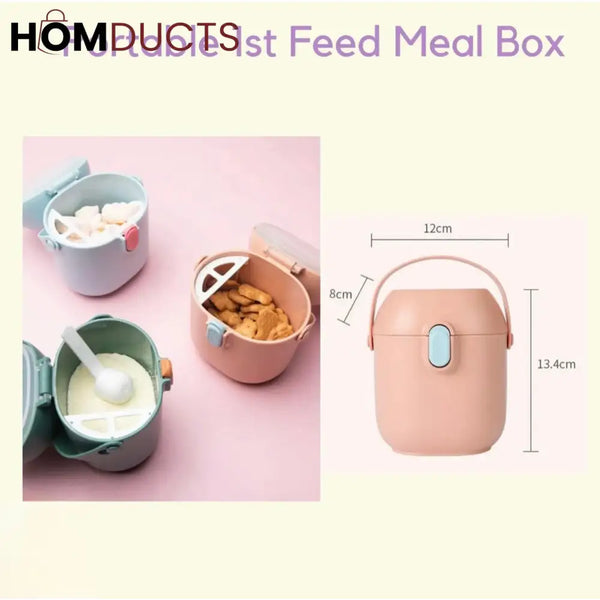 Pastel Baby Formula Dispenser with Scoop – Airtight & Portable Milk Powder Container