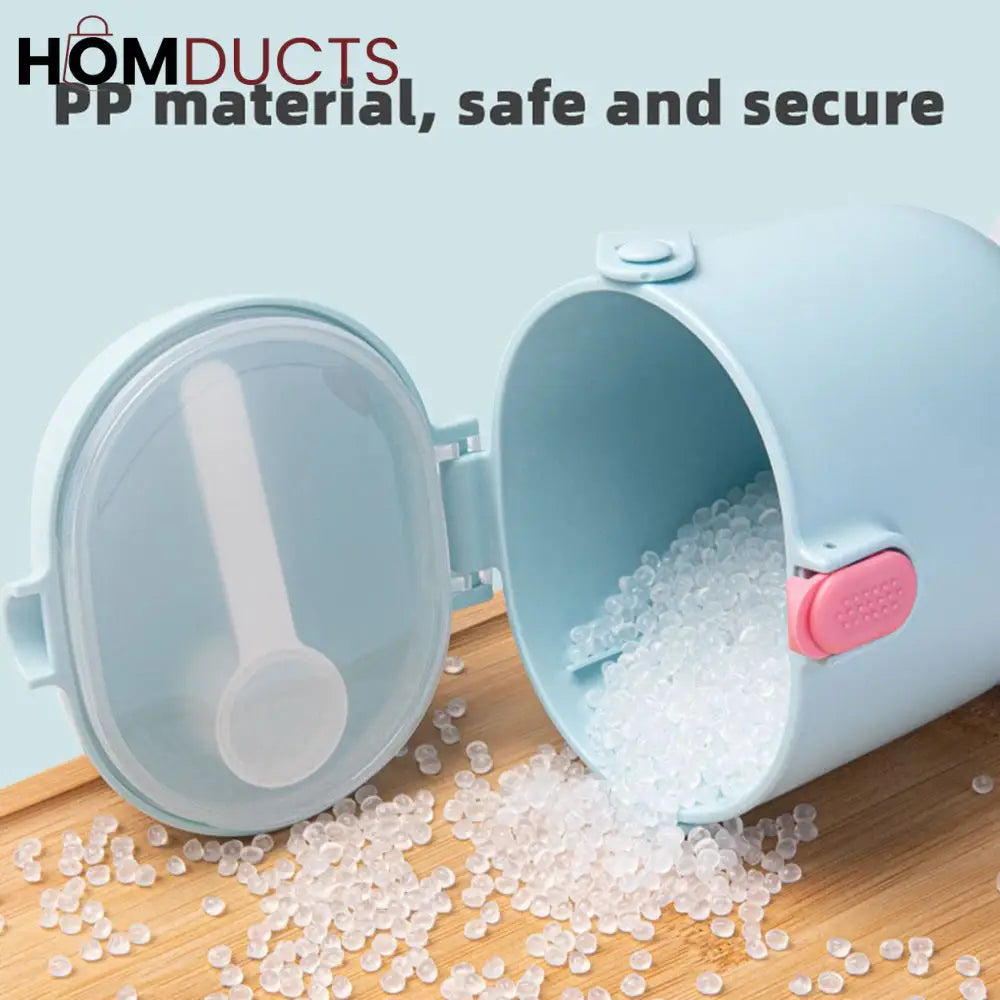 Pastel Baby Formula Dispenser with Scoop – Airtight & Portable Milk Powder Container