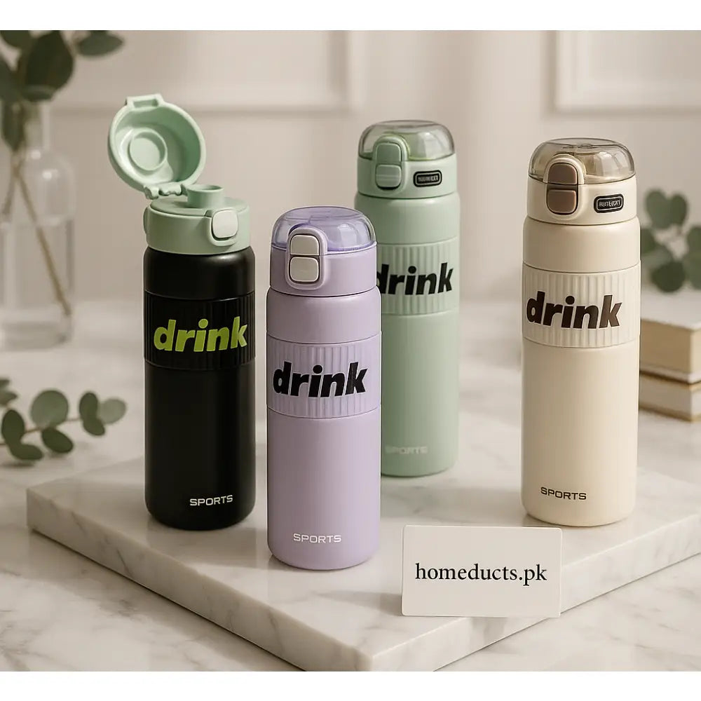 Pastel Flip-Top Sports Water Bottle – Leak-Proof & Travel Friendly