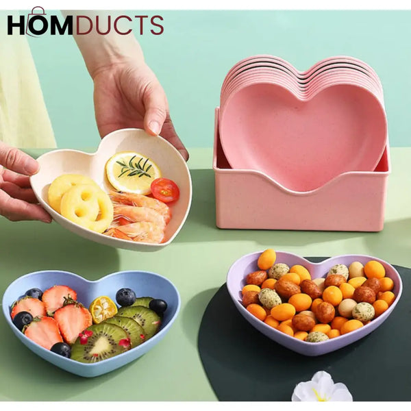 Pastel Heart Shaped Bowl Set – Premium Luxury Dining & Serveware