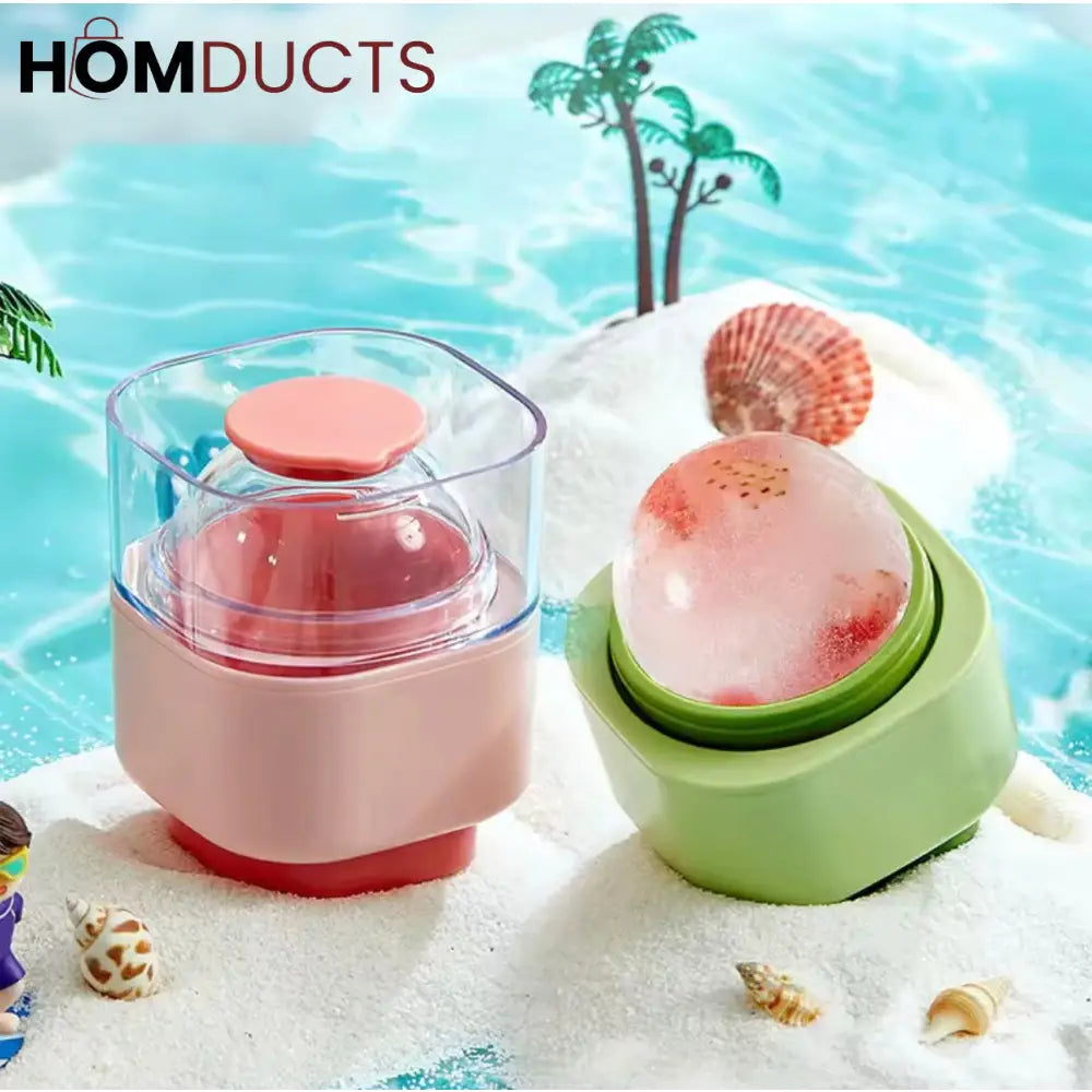Pastel Ice Ball Mold – Reusable Round Ice Mak