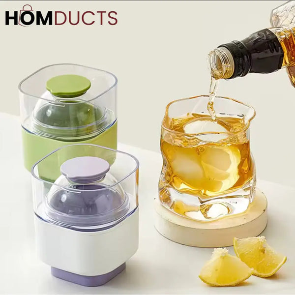 Pastel Ice Ball Mold – Reusable Round Ice Mak