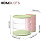Pastel Rotating Makeup Organizer with Brush Holder