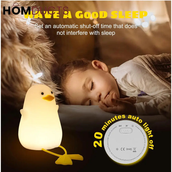 Penguin Glow Night Lamp – Cute LED Bedside Light with Flexible Feet
