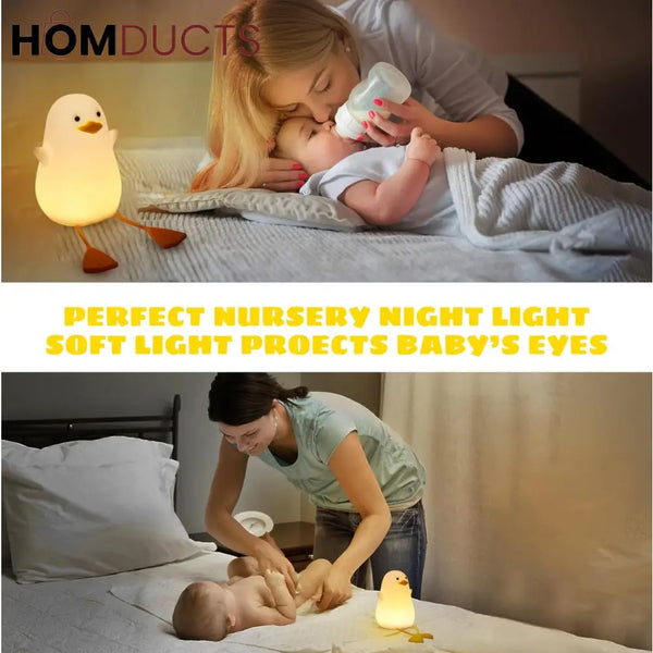 Penguin Glow Night Lamp – Cute LED Bedside Light with Flexible Feet