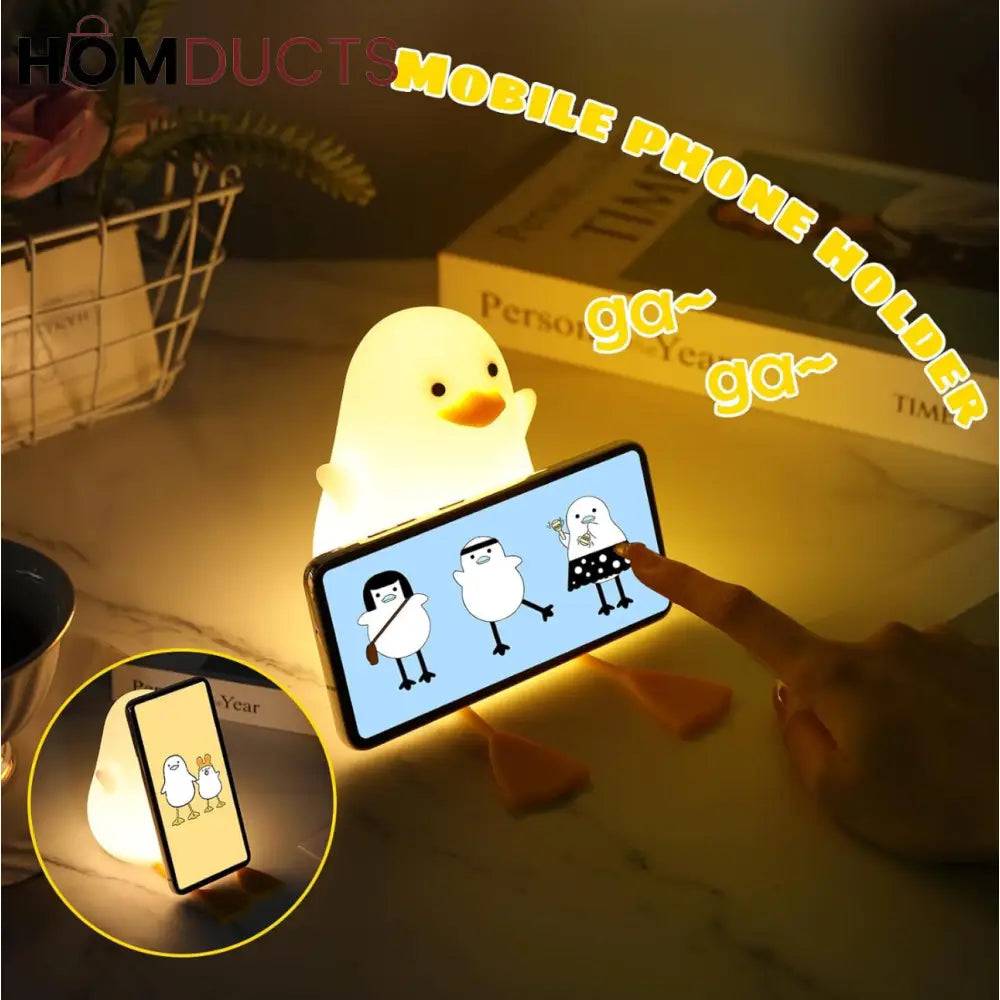 Penguin Glow Night Lamp – Cute LED Bedside Light with Flexible Feet