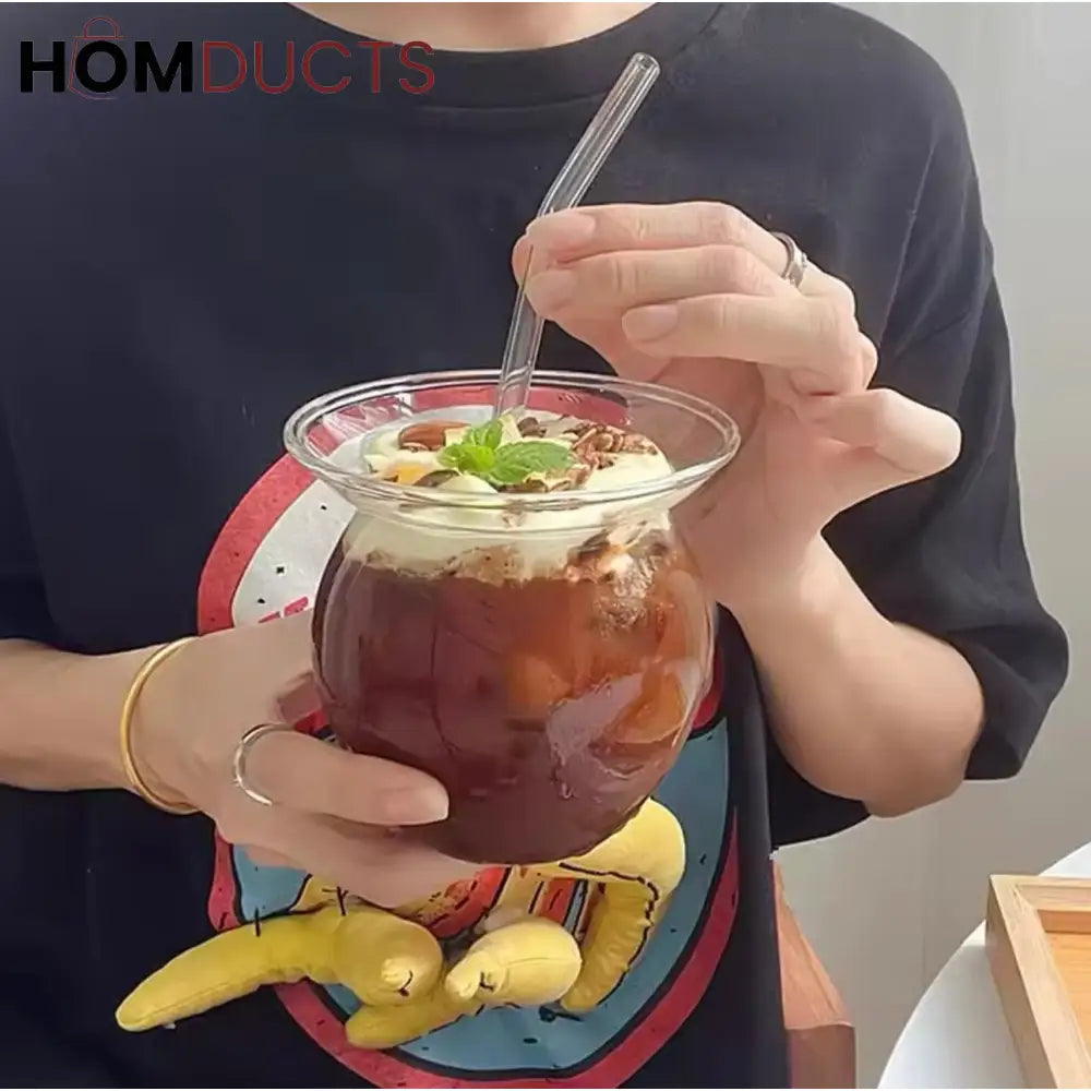 Personalized Glass Bubble Tea Cup - Heat Resistant Perfect for Parties & Everyday Use