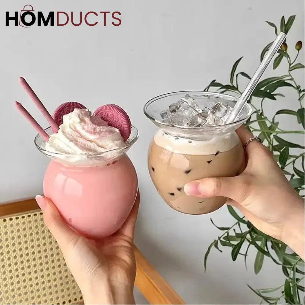 Personalized Glass Bubble Tea Cup - Heat Resistant Perfect for Parties & Everyday Use