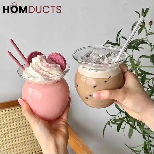 Personalized Glass Bubble Tea Cup - Heat Resistant Perfect for Parties & Everyday Use