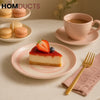 Pink Swirl Ceramic Dessert Plate – Elegant High Tea Tableware