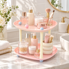 Pink two-tier heart-shaped multipurpose organizer features