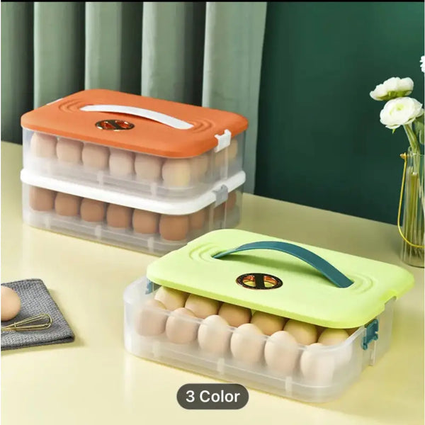 Portable 24 Grid Egg Storage Box