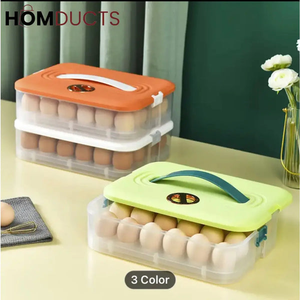 Portable 24 Grid Egg Storage Box