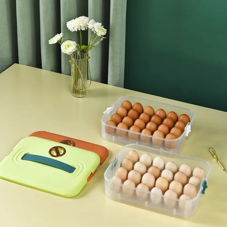 Portable 24 Grid Egg Storage Box