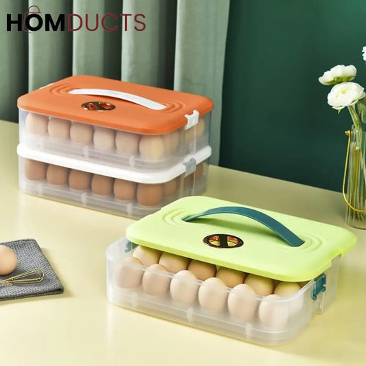 Portable 24 Grid Egg Storage Box