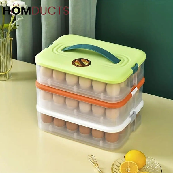 Portable 24 Grid Egg Storage Box