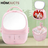 Portable Cosmetic Organizer With Led Light Mirror J & C