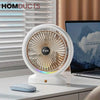 Portable Desktop Fan with LED Light - Perfect for Dorms & Offices