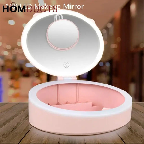 Portable Led Makeup Mirror J & C Organizer