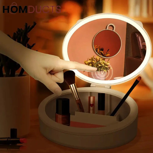 Portable Led Makeup Mirror J & C Organizer