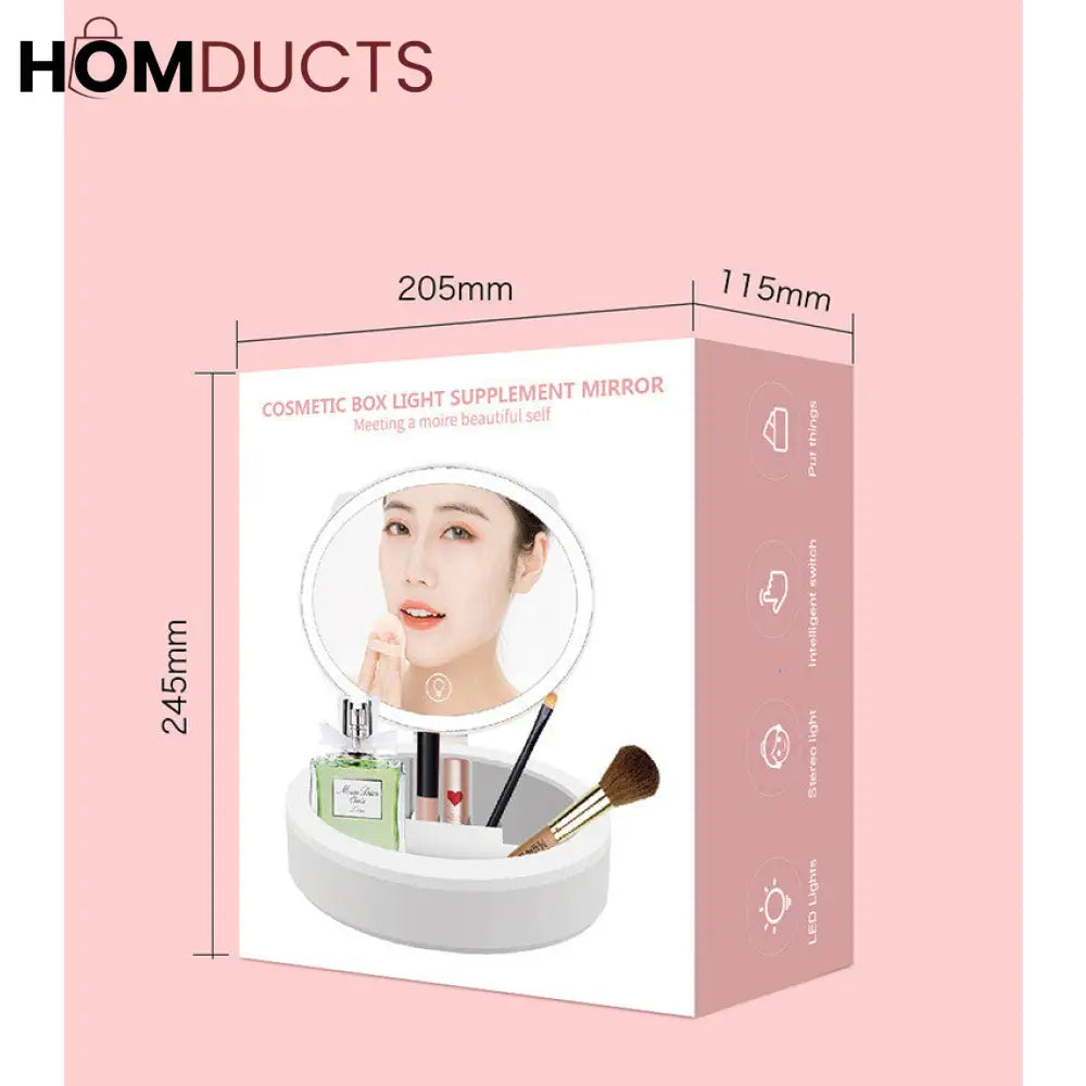 Portable Led Makeup Mirror J & C Organizer