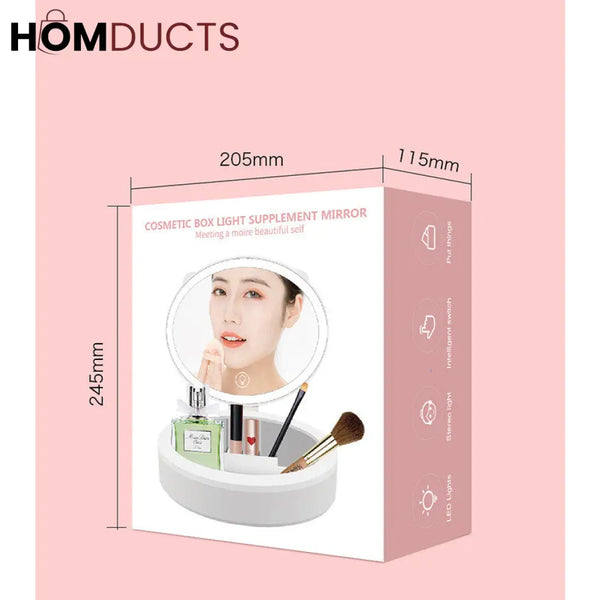 Portable Led Makeup Mirror J & C Organizer