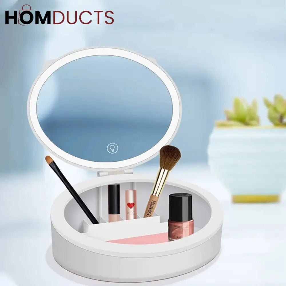 Portable Led Makeup Mirror J & C Organizer