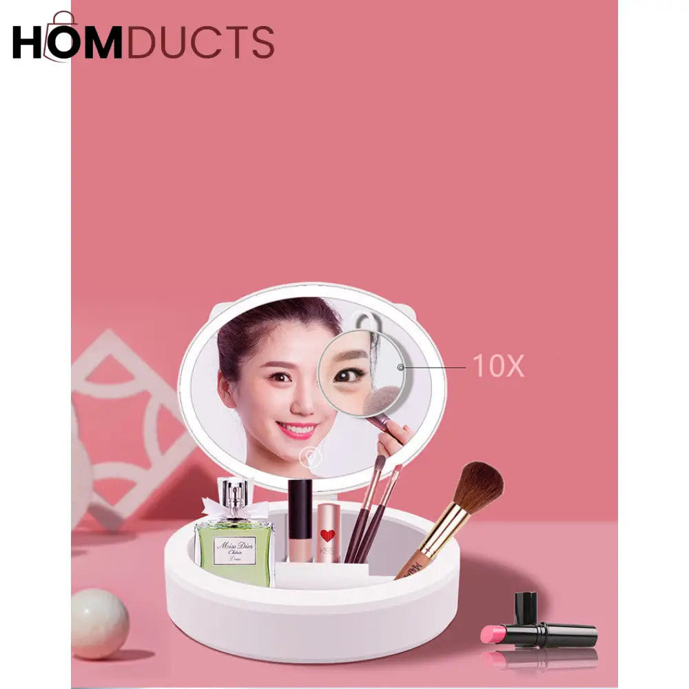 Portable Led Makeup Mirror J & C Organizer